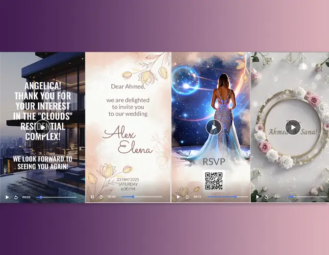Wedding video invitation